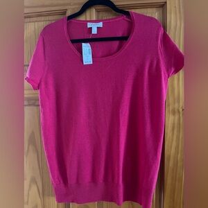 Red Short Sleeve Sweater